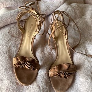 Gianvito Rossi tans suede, women’s high heel, 39 1/2